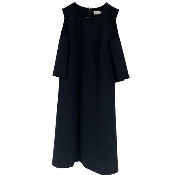 Tanya Taylor Kathy Cold Shoulder Dress solid  black - Picture 16 of 16